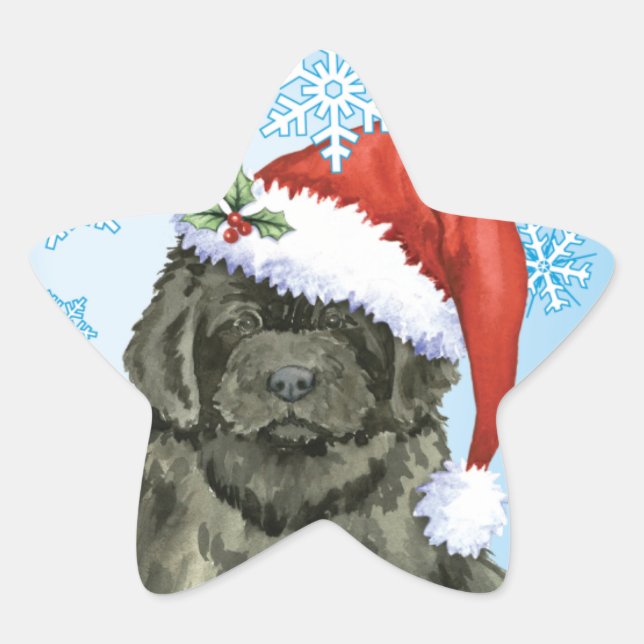 Christmas Newfoundland Star Sticker (Front)
