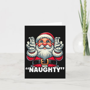 Christmas Nice List Santa Naughty Funny Christmas Card
