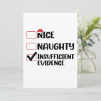 Christmas Nice Naughty Insufficient Evidence