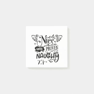 Christmas Nice Until Proven Naughty Funny Santa Post-it Notes