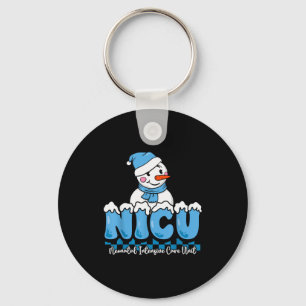 Christmas Nicu Snowman Neonatal Icu Nurse Squad Nu Key Ring