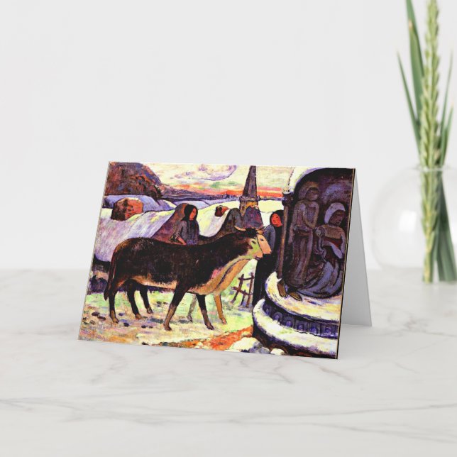 Christmas Night, fine art painting by Gauguin Card (Front)
