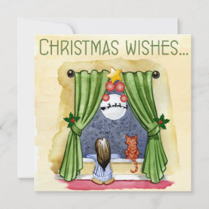 Christmas Night Friends Holiday Card