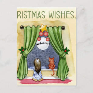 Christmas Night Friends Postcard