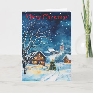 Christmas Night Holiday Card