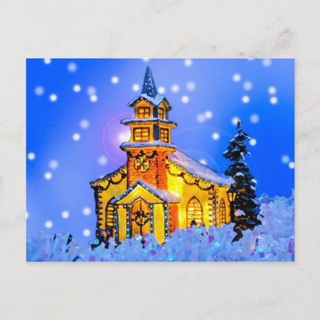 Christmas Night Holiday Postcard (Front)