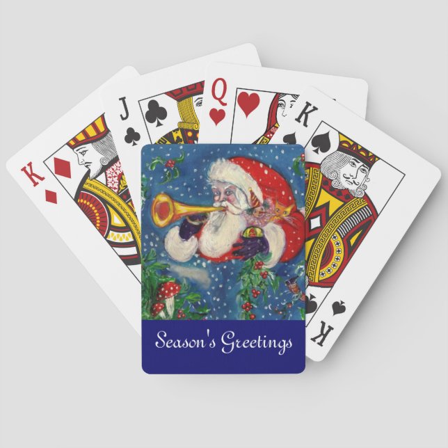CHRISTMAS NIGHT / SANTA BUGLER PLAYING CARDS (Back)