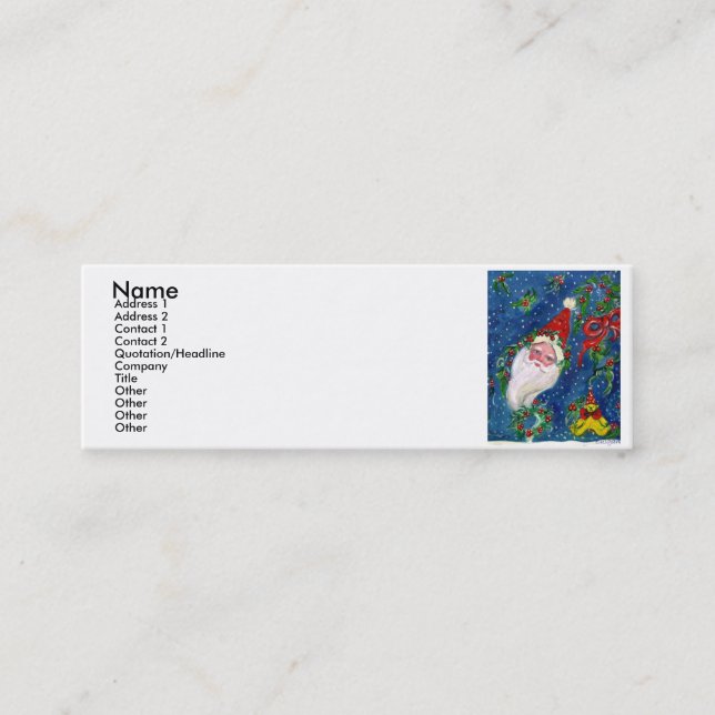 CHRISTMAS NIGHT / SANTA CLAUS MINI BUSINESS CARD (Front)