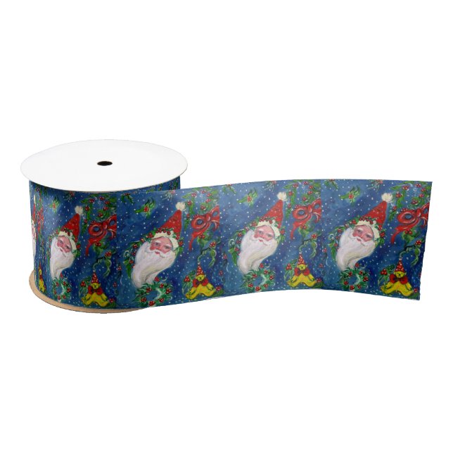 CHRISTMAS NIGHT /SANTA CLAUS SATIN RIBBON (Spool)