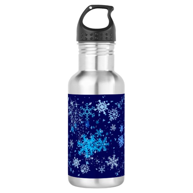 Christmas Night Snowfall 532 Ml Water Bottle (Front)