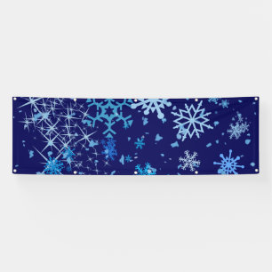 Christmas Night Snowfall Banner