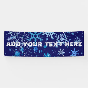 Christmas Night Snowfall Banner