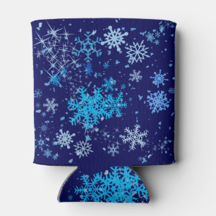 Christmas Night Snowfall Can Cooler