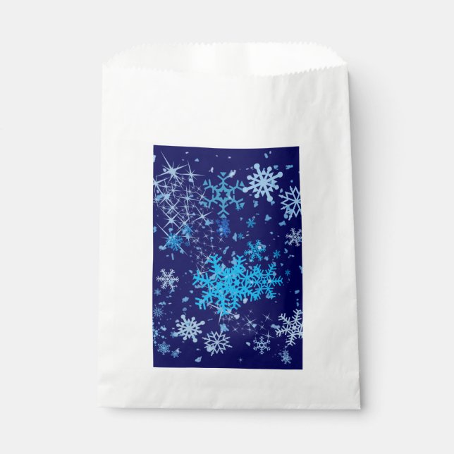 Christmas Night Snowfall Favour Bags (Front)