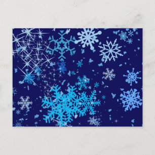 Christmas Night Snowfall Holiday Postcard