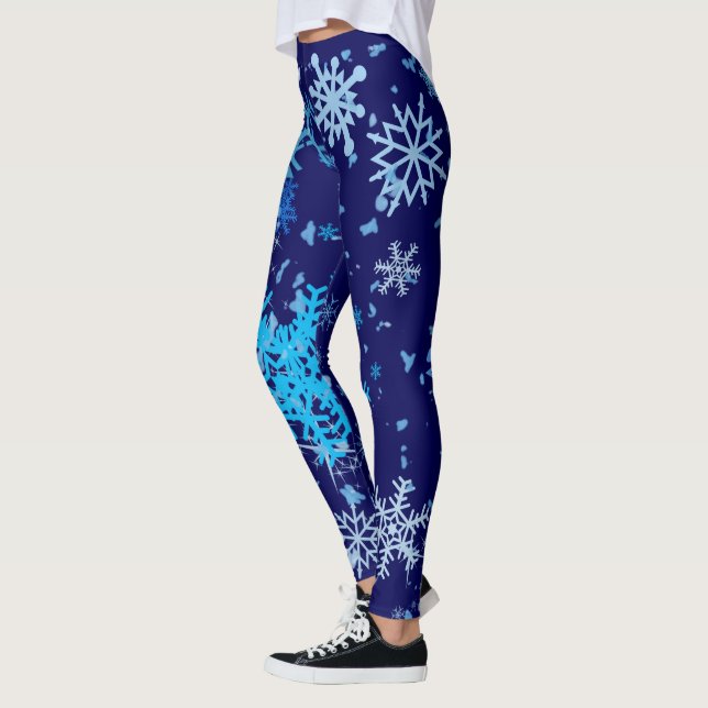 Christmas Night Snowfall Leggings (Left)