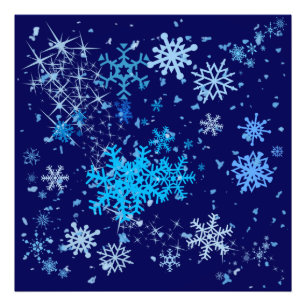 Christmas Night Snowfall Photo Print