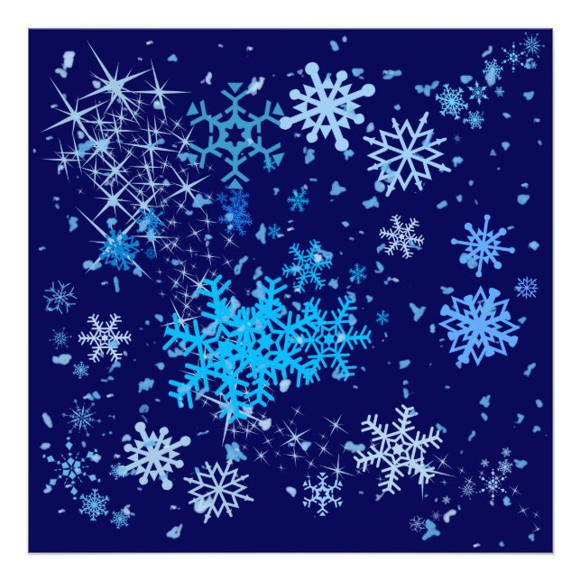 Christmas Night Snowfall Photo Print (Front)