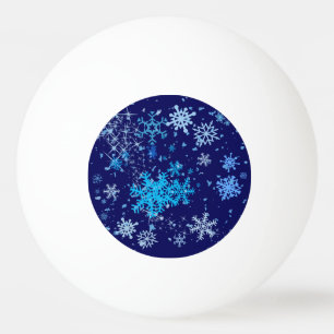Christmas Night Snowfall Ping Pong Ball