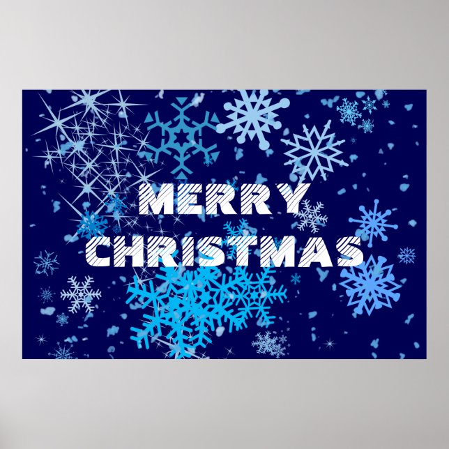 Christmas Night Snowfall Poster (Front)