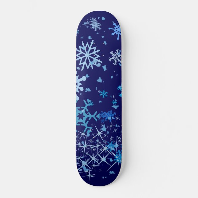 Christmas Night Snowfall Skateboard (Front)