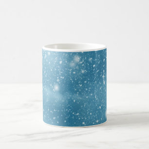 Christmas Night Snowing White Coffee Mug