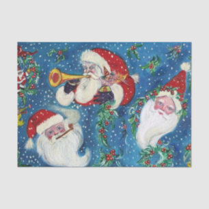 CHRISTMAS NIGHT / THREE SANTA TISSUE PAPER