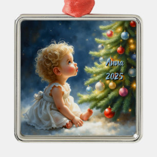 Christmas Night Tree Scene Metal Tree Decoration