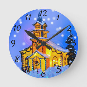 Christmas Night Wall Clock
