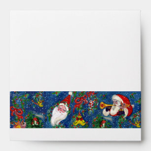CHRISTMAS NIGHT white blue red Envelopes