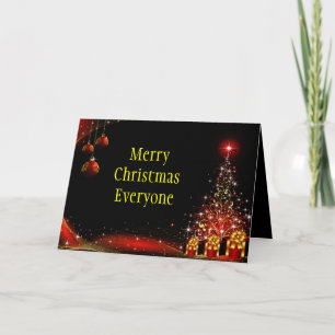 Christmas Night Wonderland Red Set Holiday Card