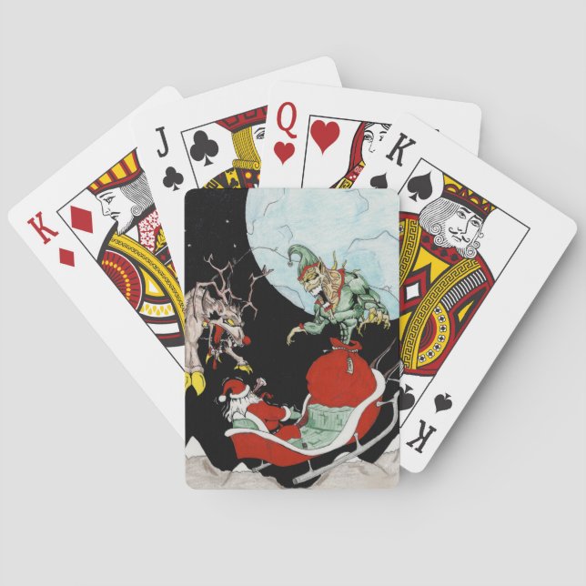 Christmas nightmare Bicycle® Poker Playing Cards (Back)