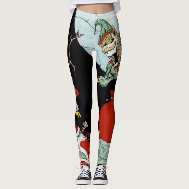 Christmas nightmare Custom Leggings (Front)