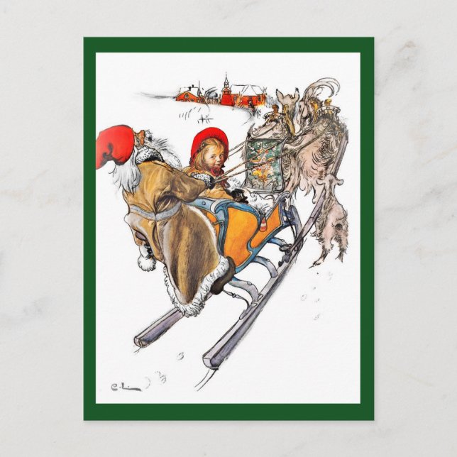 Christmas Nisse and Kersti Holiday Postcard (Front)