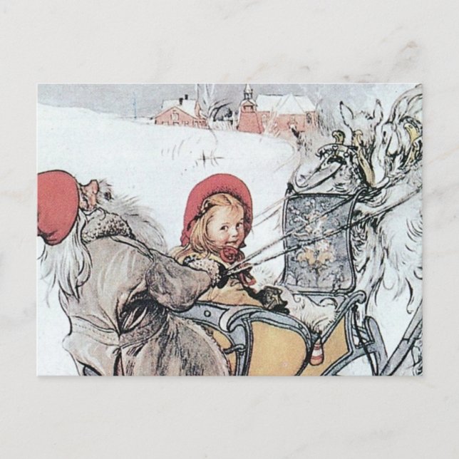 Christmas Nisse and Kirsti Holiday Postcard (Front)