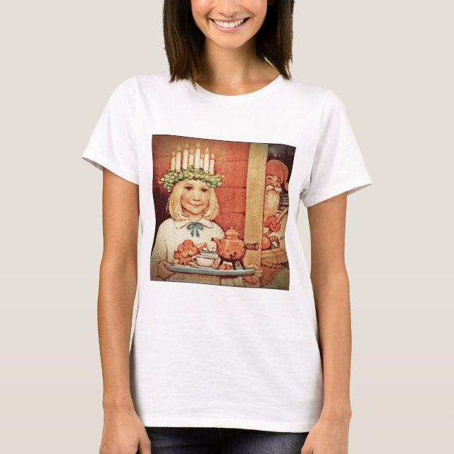 Christmas Nisse and Lucia Day Karin T-Shirt (Front)