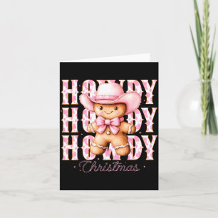 Christmas Nk Gingerbread Cowboy Cowgirl Howdy West Card