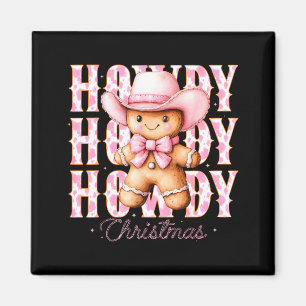 Christmas Nk Gingerbread Cowboy Cowgirl Howdy West Magnet