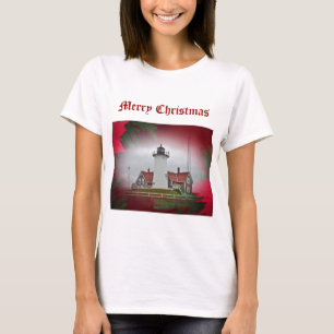Christmas Nobska Point Lighthouse T-Shirt