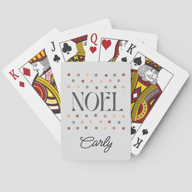 Christmas NOEL Boho Playing Cards (Back)