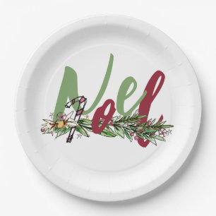 Christmas Noel  Paper Plate