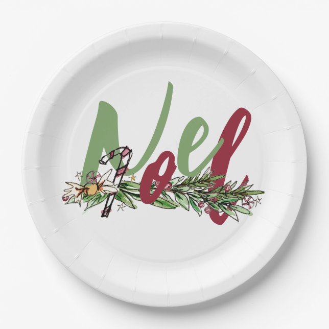 Christmas Noel  Paper Plate (Front)