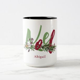 Christmas Noel Personalised Two-Tone Coffee Mug