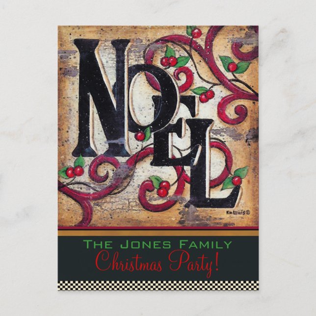Christmas Noel ~ Postcard / Invitation (Front)