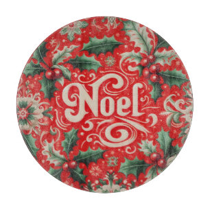 Christmas Noel Red & Green Cutting Board