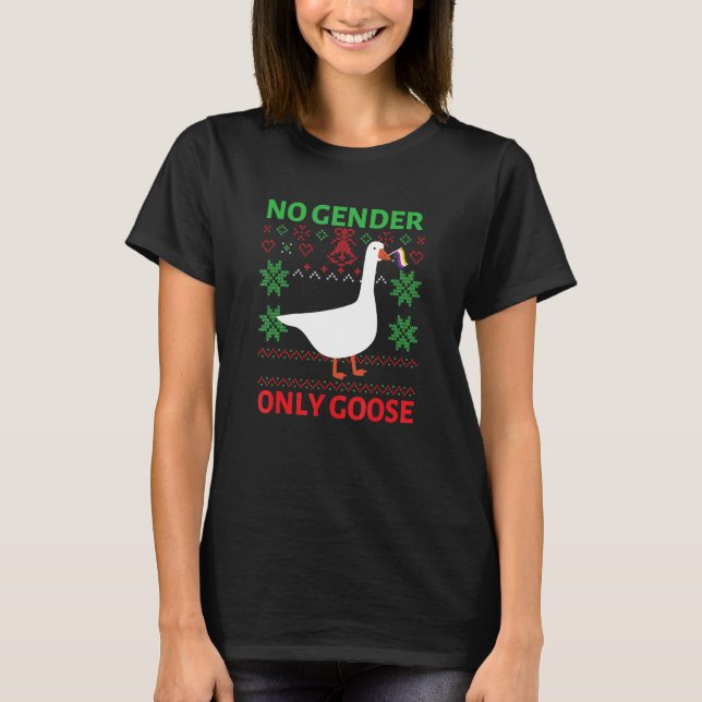 Christmas Non binary Pride  Nonbinary No Gender On T-Shirt (Front)