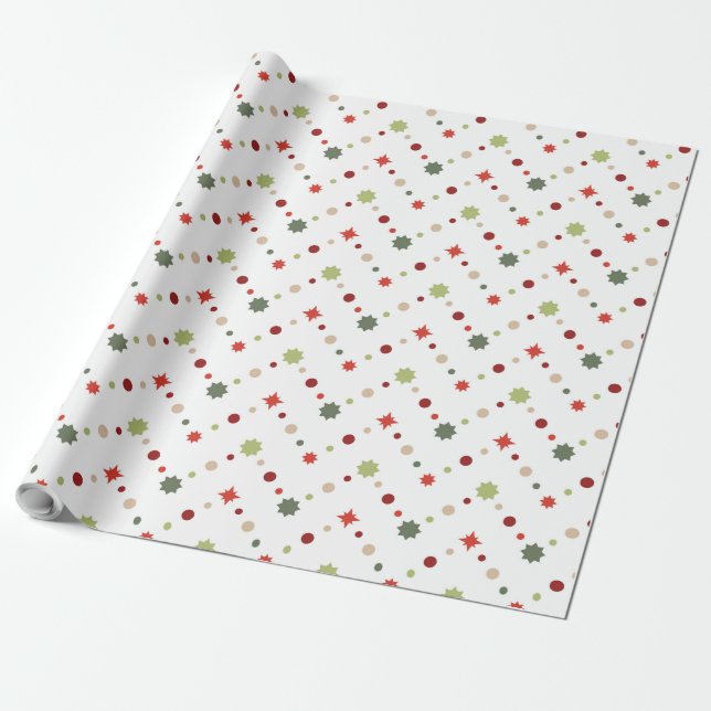 Christmas nordic pattern of geometric snowflakes. wrapping paper (Unrolled)