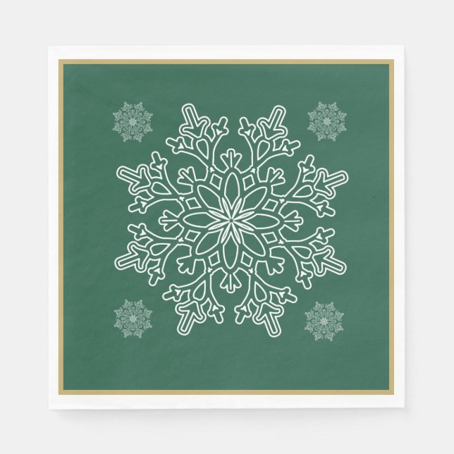 Christmas Nordic Snowflake Paper Napkins (Front)