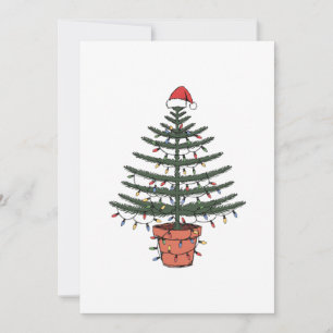  Christmas Norfolk Island Pine Potted Araucaria   Thank You Card