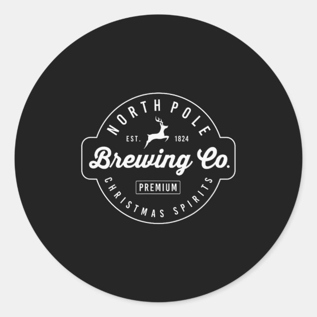 Christmas North Le Brewing Beer Holiday Season  Classic Round Sticker (Front)
